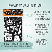 Carica l'immagine nel visualizzatore di Gallery, JEKA Tovaglia di Carta da Colorare per Halloween - Decorazioni e Attività per Bambini