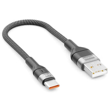 Carica l'immagine nel visualizzatore di Gallery, deleyCON 0,15m USB C 3.1A Corto Ricarica Dati USB-A a USB-C Cable per iPhone 17 16 15 Pro Max Air Galaxy A16 A56 S26 S25