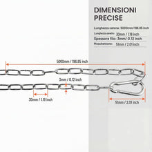 Carica l'immagine nel visualizzatore di Gallery, Catena di sicurezza in acciaio inox, 3 mm x 5 metri