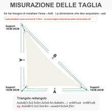 Carica l'immagine nel visualizzatore di Gallery, HENG FENG Tenda a Vela Triangolare 3x3x4,25m, Beige