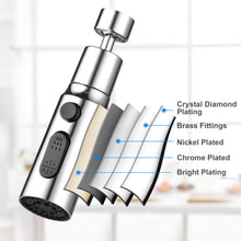 Carica l'immagine nel visualizzatore di Gallery, OSDUE Kit Aeratore, Rubinetto da Cucina Testa a Spruzzo, 360 ° Girevole Lavello Rubinetto Gorgogliatore, G1/2 Filtro Per