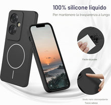 Carica l'immagine nel visualizzatore di Gallery, WBWONE Cover in Silicone Liquido per OPPO Reno 11F (Reno11 F) 5G, Custodia Magnetica con MagSafe, Paraurti Protettivo, S