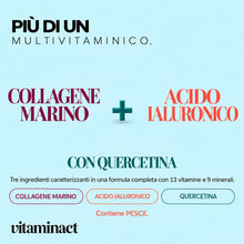 Carica l'immagine nel visualizzatore di Gallery, Multivitaminico Donna – Con Collagene Marino + Acido Ialuronico - Completo di Vitamine e Minerali - Per Donna Fino ai 50