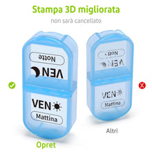Carica l'immagine nel visualizzatore di Gallery, Opret Portapillole Settimanale 14 Scomparti ITALIANO da Viaggio