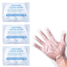Carica l'immagine nel visualizzatore di Gallery, 300 pcs Guanti in plastica trasparente monouso guanti trasparenti per la cucina la pulizia la colorazione dei capelli