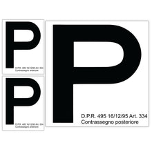 Carica l'immagine nel visualizzatore di Gallery, GamesMonkey ® - Adesivi Auto P Principiante Omologati - Anteriori e Posteriori per Auto - Set Patente Neopatentati (COL0