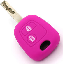 Carica l'immagine nel visualizzatore di Gallery, Cover Chiave Auto in Silicone Telecomando Compatibile con Peugeot 206 207 307 407 504 Partner Toyota Aygo Citroen C1 C2 