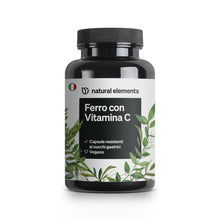 Carica l'immagine nel visualizzatore di Gallery, Integratore Ferro 20 mg (da bisglicinato ferroso) per capsula – con 42 mg di vitamina C naturale – vegano, insapore – 18