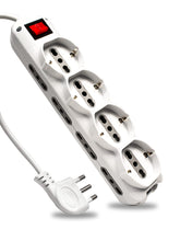 Carica l'immagine nel visualizzatore di Gallery, V-TAC Multipresa Elettrica 12 PRESE con Interruttore e Cavo 1,5Mt - 8 Prese Laterali 10/16A Bipasso e 4 Frontali 10/16A 