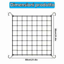 Carica l'immagine nel visualizzatore di Gallery, Rete Per Piante Rampicanti 80X80Cm Elastica Traliccio Scrog Net 4 Ganci