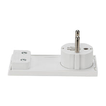 Carica l'immagine nel visualizzatore di Gallery, FANTON 80065 Spina schuko ultrapiatta salvaspazio orientabile 2P+T 16A mod. CLOCK Colore Bianco