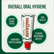 Carica l'immagine nel visualizzatore di Gallery, Euthymol Originale Dentifricio 75 ml x 2, senza fluoro, antiplacca, antibatterico, protezione della cavità, denti e geng