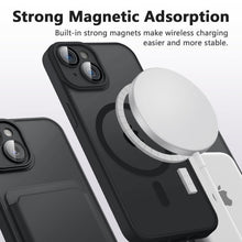 Carica l'immagine nel visualizzatore di Gallery, YLK Cover Magnetic per iPhone 14, Custodia Protettiva Completa con Magsafe,Traslucida Opaca Posteriore Sottile Antiurto 