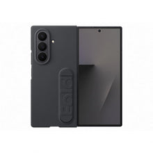 Carica l'immagine nel visualizzatore di Gallery, Samsung Silicone Case Cover con cavalletto per Galaxy Z Fold7, 2 pellicole schermo anteriore incluse, Black