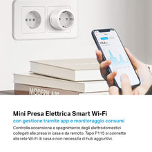 Carica l'immagine nel visualizzatore di Gallery, Tapo P115 Presa Smart Mini WiFi Energia Controllo App Alexa Google