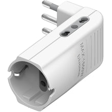 Carica l'immagine nel visualizzatore di Gallery, BTicino S3616DE Adattatore salvaspazio Corner-2 prese bipasso 10/16A e 1 presa tedesca tipo P30-spina colore bianco, 16A
