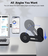 Carica l'immagine nel visualizzatore di Gallery, CloudValley Supporto regolabile per laptop, supporto magnetico per telefono, in alluminio, sottile, per monitor del comp