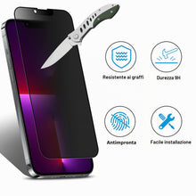 Carica l'immagine nel visualizzatore di Gallery, Mothca Vetro Temperato Privacy Opaco per iPhone 13/13 Pro/ 14/ 16e/ 17e, Full Coverage Incisione Nanostrutturata, Anti-I