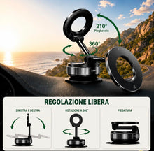 Carica l'immagine nel visualizzatore di Gallery, Porta cellulare Auto Magnetico, Supporto telefono Auto Compatibile con Magsafe, Rotazione 360°, Magnete N52 Ultra Forte,