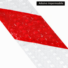Carica l'immagine nel visualizzatore di Gallery, QWORK® 5cm x 10m Nastro Catarifrangente Rosso e Bianco - Impermeabile, Adesivo di Alta Qualità per Sicurezza su Veicoli,