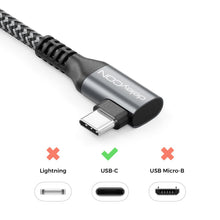 Carica l'immagine nel visualizzatore di Gallery, deleyCON 0,15m Cavo USB-C 100W 10 Gbps Corto Angolato 90 Grad (USB 3.2 Gen2) PD 3.0 Ricarica Dati 4K@60Hz per iPhone 17 