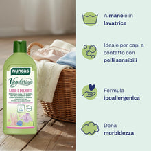 Carica l'immagine nel visualizzatore di Gallery, Nuncas Vegetarium Detersivo a Mano e in Lavatrice Lana e Delicati - 500 ml