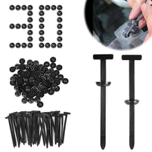 Carica l'immagine nel visualizzatore di Gallery, URAQT Fascette Plastica Universali, 30 pezzi Nylon Universal Cable Tie Buckle, Fascette plastica nere con design a perno