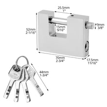 Carica l'immagine nel visualizzatore di Gallery, QWORK® Lucchetto Antiscasso, 70 mm Lucchetto con 3 Chiavi, Lucchetti Impermeabili Esterni, per Capannone, Catena, Cancel