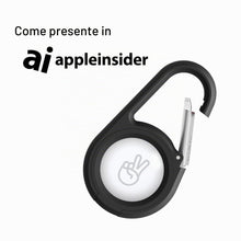 Carica l'immagine nel visualizzatore di Gallery, Secure Holder with Carabiner for Airtag - Black, valigetta