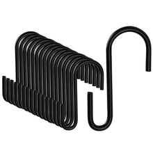 Carica l'immagine nel visualizzatore di Gallery, DONQL 20 Ganci Neri a S da Appendere, Pesanti da 2.36 Pollici, Piccoli a Forma di S per Cucina, In Acciaio Inox, per Ute