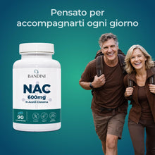 Carica l'immagine nel visualizzatore di Gallery, Bandini® NAC N-Acetil-Cisteina 600mg - 90 Compresse con Acetyl Cisteina -