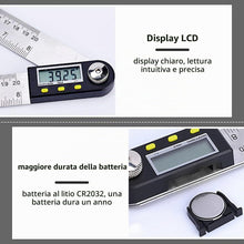 Carica l'immagine nel visualizzatore di Gallery, Newaner Goniometro Digitale, Righello Angolare Digitale, Misurazione dell'angolo a 360° in acciaio inox con display LCD,