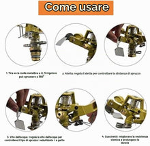 Carica l'immagine nel visualizzatore di Gallery, LATERN Irrigatore da Giardino Impulse, 360 Gradi Robusto Irrigatore per Prato a Impatto Irrigatores con Metal Spike per 