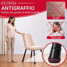 Carica l'immagine nel visualizzatore di Gallery, OCONDA 24 Pezzi Gommini per Sedie Rotondi Silicone，Nero Fit:14-20mm