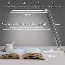 Carica l'immagine nel visualizzatore di Gallery, oxylops Lampada da Scrivania LED Protezione Degli Occhi, lampada Touch Control Pieghevole per cameretta,ufficio, con por