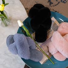 Carica l'immagine nel visualizzatore di Gallery, Pantofole Peluche Donna Ciabatte da Casa Comode Invernali Moda Scarpe Sandali Slippers