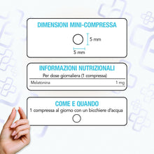 Carica l'immagine nel visualizzatore di Gallery, Melatonina Per Dormire Meglio 1 mg PiùLife, 600 Mini Compresse