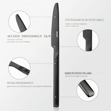 Carica l'immagine nel visualizzatore di Gallery, hecef Set Posate da Viaggio con Portaposate con Cerniera, 9 Pezzi in Acciaio Inox 18/0 con Rivestimento PVD Nero – Porta