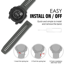 Carica l'immagine nel visualizzatore di Gallery, MoKo Cinturino in Silicone Compatibile con Garmin Instinct e Instinct 2