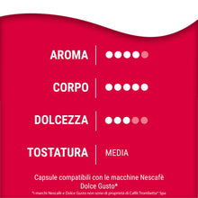 Carica l'immagine nel visualizzatore di Gallery, Caffè Trombetta - l'Espresso Dolce Più Crema, Capsule Compatibili con Sistema Nescafè Dolce Gusto - 1 Confezione da 16 C