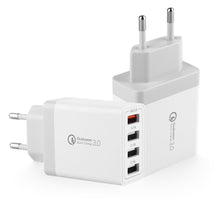 Carica l'immagine nel visualizzatore di Gallery, Caricatore USB da 2 Pezzi, Adattatore di Ricarica USB a 4-Porte con Caricatore Rapido Intelligente QC 3.0 da 33W Multipl
