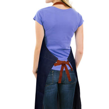 Carica l'immagine nel visualizzatore di Gallery, MaoXinTek Denim Lavoro Grembiule Jeans con Tasca, Grembiuli da Cucina Regolabile Chef Donna Uomo per Caffè Bar Barbecue 