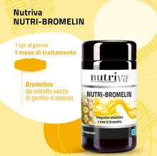 Carica l'immagine nel visualizzatore di Gallery, NUTRIVA Nutri-bromelin Integratore Alimentare A Base Di Bromelina, adatto per chi soffre di ritenzione idrica, cellulite
