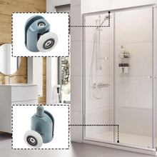 Carica l'immagine nel visualizzatore di Gallery, Set di 8 rulli per porta doccia, guide per porta doccia singole, ruote, puleggia, guide diametro 25 mm, parti di ricambi