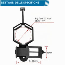 Carica l'immagine nel visualizzatore di Gallery, SOLOMARK Grande formato universale per telefono adattatore fotocamera per cannocchiale/telescopio/microscopio/binocolo F