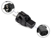 Carica l'immagine nel visualizzatore di Gallery, Adattatore convertitore Schuko Maschio a IEC C13 Femmina 16A IEC320 per UPS