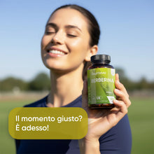 Carica l'immagine nel visualizzatore di Gallery, Berberina Vegana, 4 Mesi di Scorta, 1 Capsula al Giorno, Integratore Berberina 500 mg Pura 85%, 120 Capsule, Berberine P
