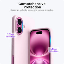 Carica l'immagine nel visualizzatore di Gallery, ORNARTO Cover per iPhone 16 Silicone,Antiurto,Rosa Creta
