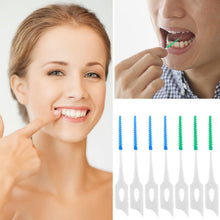 Carica l'immagine nel visualizzatore di Gallery, 200 Pezzi Scovolini dentali, Scovolino Interdentale Silicone