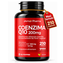 Carica l'immagine nel visualizzatore di Gallery, Coenzima Q10 200 mg e Vitamina E, 210 Capsule Vegetali CoQ10 JARMOR